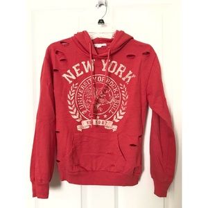 Forever XXI distressed lightweight sweatshirt